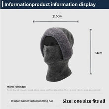 Load image into Gallery viewer, Fashion Winter Pullover Hat Knitted Warm Scarf Integrated Hat Windproof Thickened Ski Cycing Mask All-in-one Skullcap