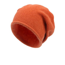 Load image into Gallery viewer, Creative Cotton Cashmere Warm Hat Rolled Hem Solid Color Knitted Hat Windproof Pullover Cap Autumn Winter