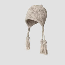 Load image into Gallery viewer, New Windproof Knitted Hat Tassel Ear Protection Winter Beanie Woolen Cap Women