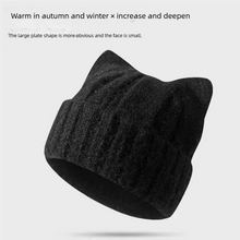 Load image into Gallery viewer, Cat Ear Beanie Winter Hat Warm Knitted Cap with Windproof Thickened Design Cute Autumn Winter Warm Accessories for Women Girls