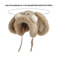 Load image into Gallery viewer, Cute Cartoon Rabbit Ear Knitted Hat Thickened Red Face Pullover Hats Windproof Warm Beanies Hat For Woman Girls