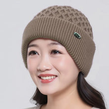 Load image into Gallery viewer, Casual Thickened Wool Knitted Wool Hat Keep Warm Ear Protection Cap Windproof Beret Hat for Women