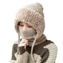 Load image into Gallery viewer, Fashion Windproof Winter Hat Warm Knitted Balaclava Ski Mask Full Face Neck Warmer Mask Hat Scarf Set Unisex