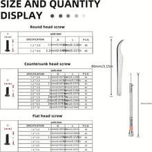 Load image into Gallery viewer, 630 Pcs micro repair screw set glasses sunglasses repair set with screwdriver for repairing glasses, watches, jewelry.M1.2 M1.4