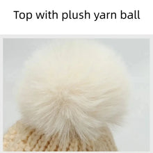 Load image into Gallery viewer, Casual Windproof Wool Knitted Hat Thickened Keep Warm Ear Protection Hat Neck Warmer Pompoms Hat Outdoor Cycling