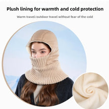 Load image into Gallery viewer, Casual Warm Winter Ski Hat Thickened Keep Warm Bomber Hat Cap Integrated Face Ear Windproof Full Cover Balaclava Scarf Unisex