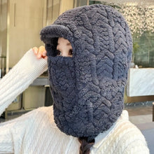 Load image into Gallery viewer, New Warm Scarf Mask Integrated Hat Windproof Coldproof Pullover Cap Polar Fleece Ear Protection Hat for Outdoor Cycling Skiing