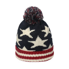 Load image into Gallery viewer, Oohmy Winter Beanie Cuffed Knit Warm Hat for Men Women Youth Boys Girls American Flag Outdoor Ski Sports Hiking Caps