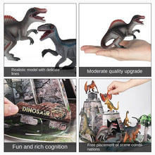 Load image into Gallery viewer, Jurassic Dinosaur Model 3D 3D Puzzle Model Scene Decoration Double Ridge Dragon Dragon Tyrannosaurus Rex Animal Model Children's Educational Toys