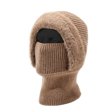 Load image into Gallery viewer, Fashion Winter Pullover Hat Knitted Warm Scarf Integrated Hat Windproof Thickened Ski Cycing Mask All-in-one Skullcap