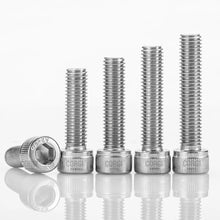 Load image into Gallery viewer, M2 M2.5 M3 M4 M5 M6 Hex Socket Head Cap Set Allen Screw Kit 126 - 1080 DIN912 304 Stainless Steel Screw Nut Bolt Assortment Set