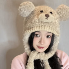 Load image into Gallery viewer, Fashion Cold-proof Faux Fur Beanies Hat Thicken Cold Protection Winter Anti Cold Hat Cute Knitted Bobble Cap Women Accessories