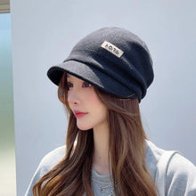 Load image into Gallery viewer, Fashion Casual Wide Brim Caps Thicken Solid Color Warm Hat Windproof Baseball Cap Autumn Winter