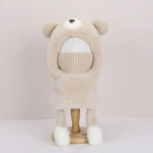 Load image into Gallery viewer, Keep Warm Children's Balaclava Hat Thick Warm Integrated Ear Protection Neck Scarf Windproof Warm Knitted Cap Headgear
