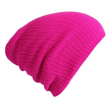 Load image into Gallery viewer, High Quality Solid Cute Winter Hats Multicolors 28*18cm Knitted Hat Girls Autumn Female Baggy Cap