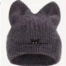 Load image into Gallery viewer, Personality Soft Knitted Cat Ear Beanies Thicken Cute Design Knitted Hat Windproof Warm Thermal Cap Winter Season