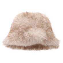 Load image into Gallery viewer, Warm Fluffy Fur Bucket Hat Cold Thicken Fisherman Hat Ear Protection Snowy Day Panama Cap for Outdoor Skiing Cycling Activities