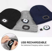 Load image into Gallery viewer, Creative 6 LED Beanie Hats, Unisex Winter Warm Hat for Night Riding fishing Warm Knit Caps Flashlight Head Lamp Cap,washable