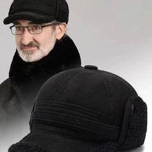 Load image into Gallery viewer, Casual Fleece Lined Elderly Fleece Hat Windproof Extra Thick Ear Protection Cap Cold-Proof Warm Winter Warm Cap Autumn Winter
