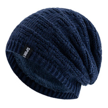 Load image into Gallery viewer, Unisex Fashion Beanie Hat Plush Fur Lined Hats For Men Women Keep Warm Knitted Hat Fashion Solid Ski Sports Winter Cap