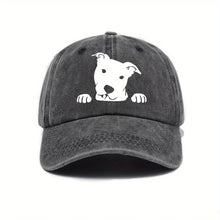 Load image into Gallery viewer, Cute dog print adjustable baseball cap for men and women, daily casual wear, outdoor travel, sun shading duckbill cap