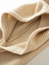 Load image into Gallery viewer, Wool Cashmere Knitted Hood Hat Scarf Elegant Hats Beanies Women Men Winter Neck Warm Balaclava Headgear Caps Unisex 4 New Colors
