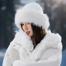 Load image into Gallery viewer, Thickening Winter Women's Warm Fur Hat Without Brim Cold-proof Warm Ear Protection Fisherman Caps Warming Tools Baseball Cap