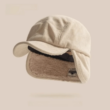 Load image into Gallery viewer, Versatile Retro Bomber Hats Windproof Fleece-Lined Ear Protection Caps Earflap Warm Corduroy Caps Autumn Winter Men Women Wear