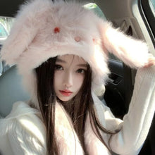 Load image into Gallery viewer, Fashion Warm Winter Hat Woolen Ears Can Move Beanies Hat Ear Protection Cute Rabbit Ear Cap Women