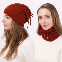 Load image into Gallery viewer, Vintage Thick Knit Beanies Cap Hat Ear Protect Soft Knitted Cap Hat Dual-purpose Warm Cap Autumn Winter