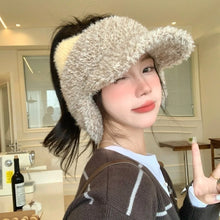 Load image into Gallery viewer, Thicker Winter Warm Hat With Earflaps Cute Ear Empty Top Baseball Caps Ear Protection Windproof Earflaps Knitted Hat Daily Wear