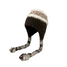 Load image into Gallery viewer, Fashion Cold-proof Faux Fur Beanies Hat Thicken Cold Protection Warm Lei Feng Hat Knitted Bobble Cap Women Accessories