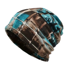 Load image into Gallery viewer, Contrasting Colors Pullover Hat Plaid Print Scarf Pullover Hat Turban Hats Multifunctional Keep Warm Women's Pile Hat