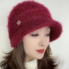 Load image into Gallery viewer, Fashion Thickened Women Knitted Hat Elasticity Casual Mother Hats Middle-aged and Elderly Warm Wool Hat Autumn Winter