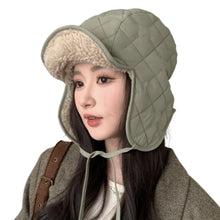 Load image into Gallery viewer, Casual Thickened Lamb Wool Bomber Hats Keep Warm Double-sided Winter Cap With Earflaps Women's Cap Outdoor Cycling Headwear