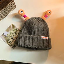 Load image into Gallery viewer, Cute Cartoon Quirky Light-emitting Tentacle Knitted Hat Parent-child Models Warm Wool Cap Eyes Light-emitting Beanie Monster Hat
