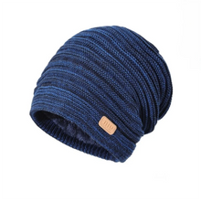 Load image into Gallery viewer, Winter Warm Striped Knitted Hat Windproof Cold Proof Thickned Pullover Hat Beanie Cap for Men Women