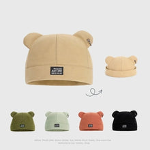 Load image into Gallery viewer, Fashion Cat Ears Ear Landlord Hat No Brim Solid Color Ear Pumpkin Hat Watermelon Skin Cap