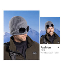 Load image into Gallery viewer, New Unisex Men Women Knitted Hat with Goggles Windproof Winter Warmer Ski Beanies Soft Warm Anti-slip Ear