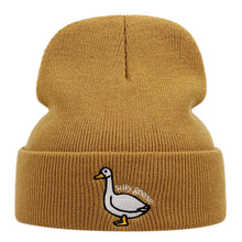 Load image into Gallery viewer, Cute Duck Embroidered Knitted Hat, Warm for Men and Women in Autumn and Winter, Outdoor, Adult Knitted Hat with Knitted Yarn