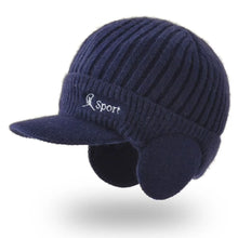 Load image into Gallery viewer, Fashion Cycling Cap Ear Protection Hats Windproof Warmer Warmth Peaked Cap Baseball Cap Wool Beanie Hat Winter