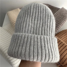 Load image into Gallery viewer, Winter Dome Brimless Casual Hat Warm Rabbit Fur Knit Hat women's double-layer Thick Wool Hat Casual Hat Toe Cap Cold Hat 4m868