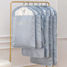 Load image into Gallery viewer, Satin Clothes Dust Cover Top Clothing Hanging Garment Dress Suit Coat Dust Cover Household Wardrobe Zipper Organizer Storage Bag