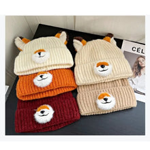 Load image into Gallery viewer, Y2K Versatile Fox Ears Beanies Cartoon Design Thickened Pullover Hats Breathable Warm Winter Beanies for Women and Men