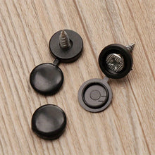 Load image into Gallery viewer, 100pcs/bag Plastic Self Tapping Screw Bolt Nail Nut Decorative Cap Protective Cover Hide Foldable Hinged for Furniture Car