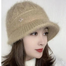 Load image into Gallery viewer, Fashion Thickened Women Knitted Hat Elasticity Casual Mother Hats Middle-aged and Elderly Warm Wool Hat Autumn Winter
