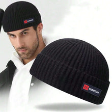 Load image into Gallery viewer, 1pc Men Beanies Skullcap Street Style Hip Hop Brimless Baggy Melon Cap Cuff Fisherman Beanies Hats Winter Warm Knitted Bonnet