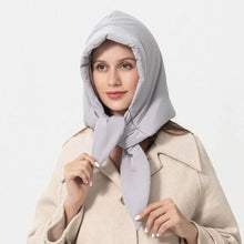 Load image into Gallery viewer, Cold Proof Thickened Winter Headscarf Water-repellent Windproof Warm Hood Puff Design Tie Hood Down Cotton Scarf Street Wear