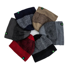 Load image into Gallery viewer, Unisex Leaf Labal Winter Hats Fashion Knitted Hats For Men Women Beanie Cap Outdoor Plush Fur Lined Warm Sports Hats
