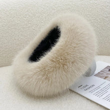 Load image into Gallery viewer, Fashion Thick Turban Hat Imitation Fox Fur Keep Warm Winter Hat Solid Color Fluffy Headband Winter